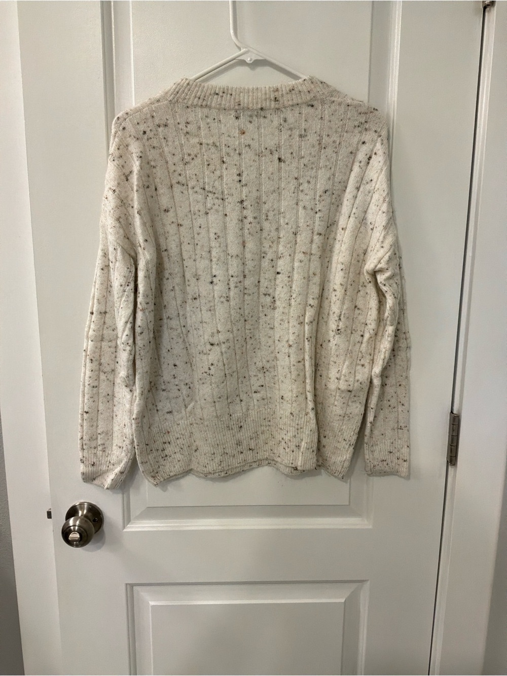 Madewell Donegal Bowden Henley Sweater Cream Speckle - Picture 3 of 4